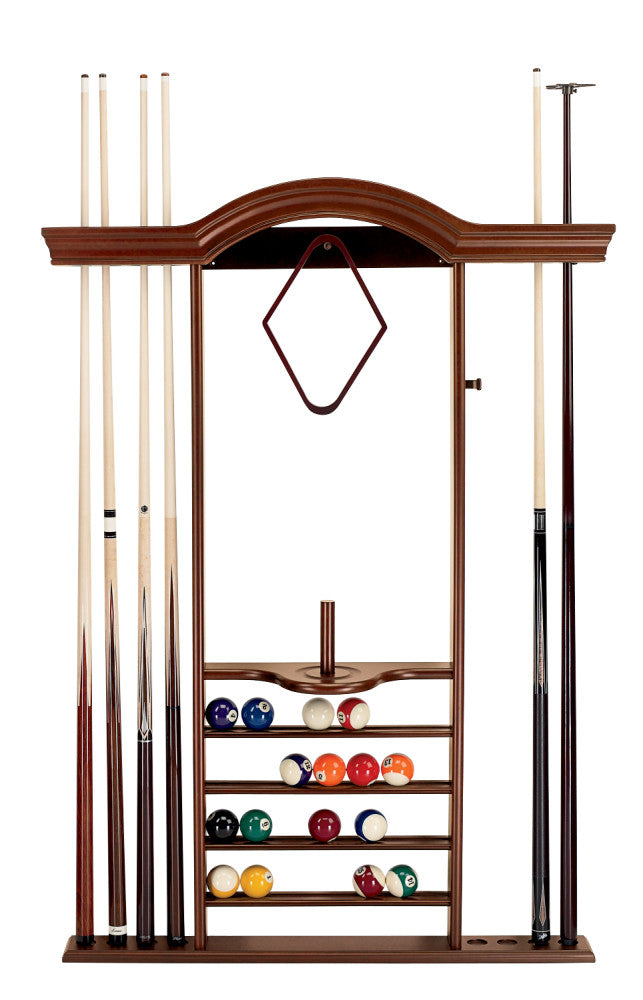 7-Cue Wall Rack (Old World Mahogany) - photo 1