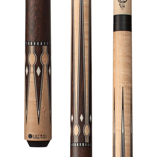 Lucasi Custom Matte Birdseye Maple & Black Palm/Imitation Bone Wrapless Cue - photo 1