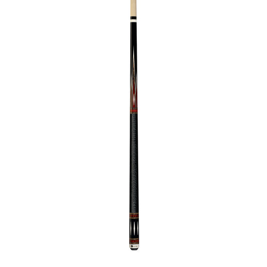 Lucasi Custom Midnight Black & Cocobolo/Bocote Cue with Embossed Leather Wrap - photo 2