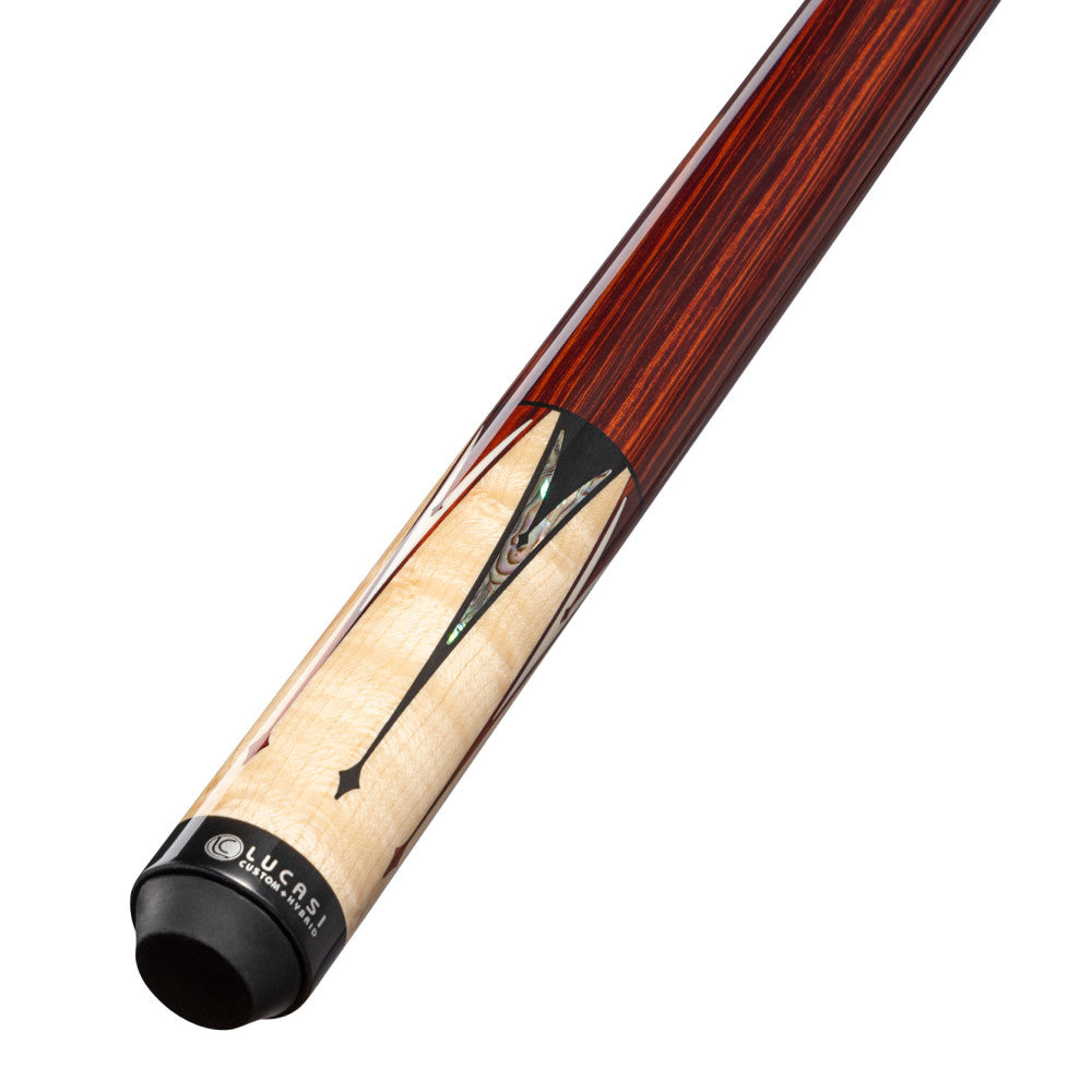 Lucasi Custom Natural Birdseye Maple & Black/White Mother of Pearl Inlays Wrapless Cue - photo 3