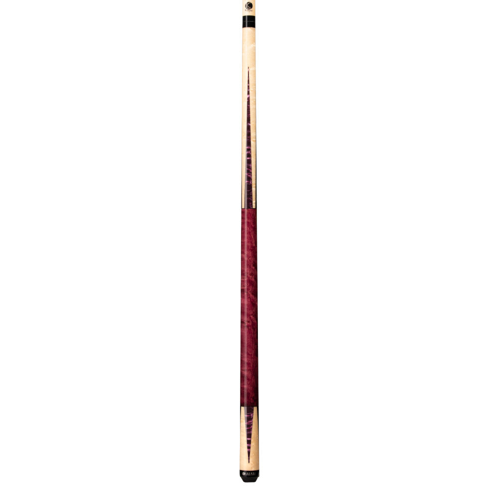 Lucasi Custom Purple Stained & Natural Super Birdseye Wrapless Cue - photo 2