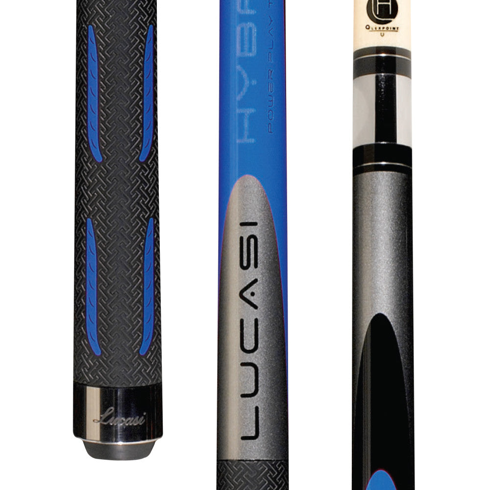 Lucasi Hybrid Genesis Blue & Metallic Silver Cue with Sport G5 Grip - photo 1