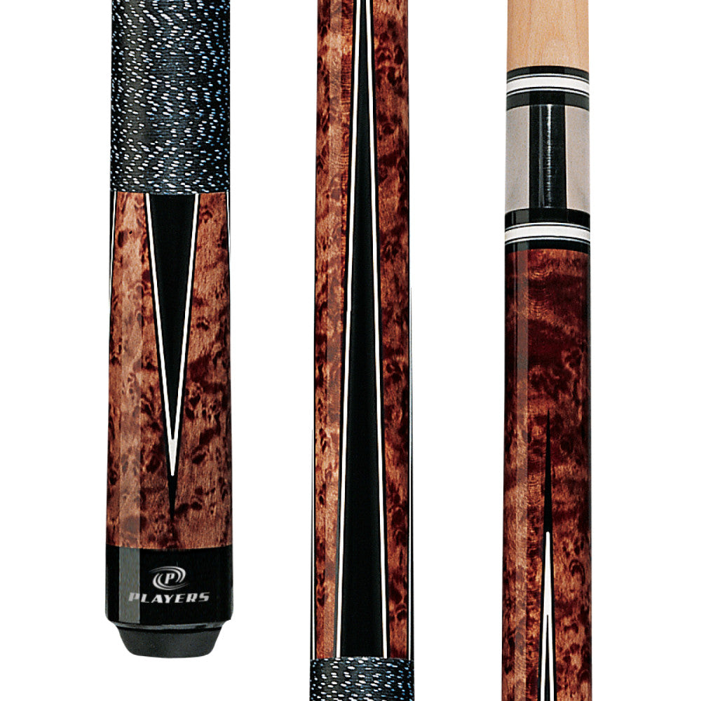 Players Antique Maple & Black Cue with Black/White Linen Wrap - photo 1