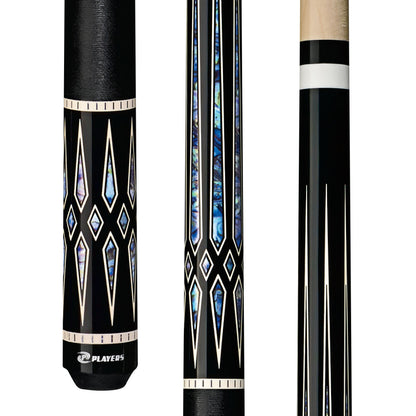 Players Black with Blue Recon Cue with Black Linen Wrap - photo 1