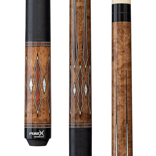 Pure X Coffee Stained Maple & Cocobolo/White Points Cue with Black Linen Wrap - photo 1