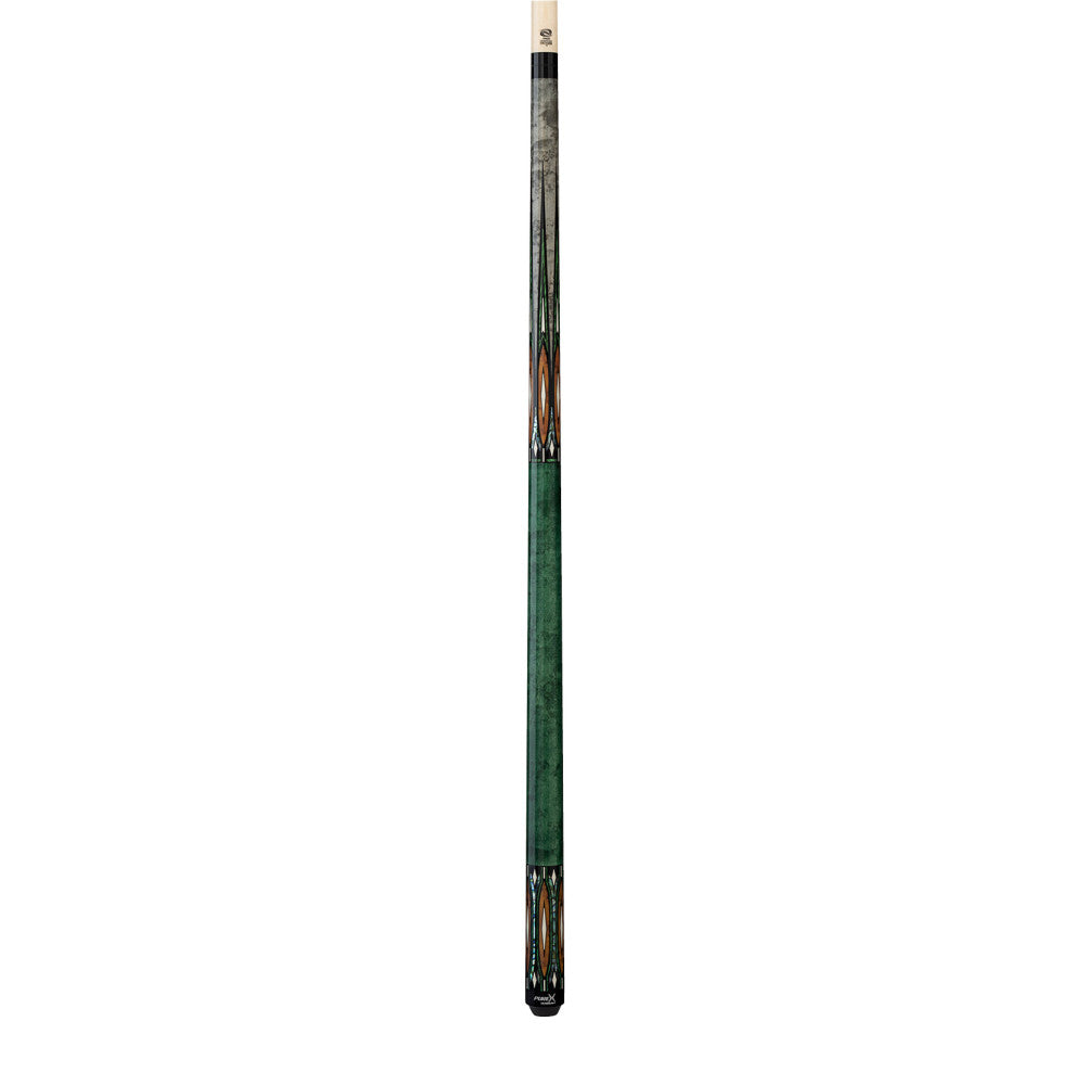 Pure X Green & Grey Stain Maple with Malachite/Thuya Burl Wrapless Cue - photo 2