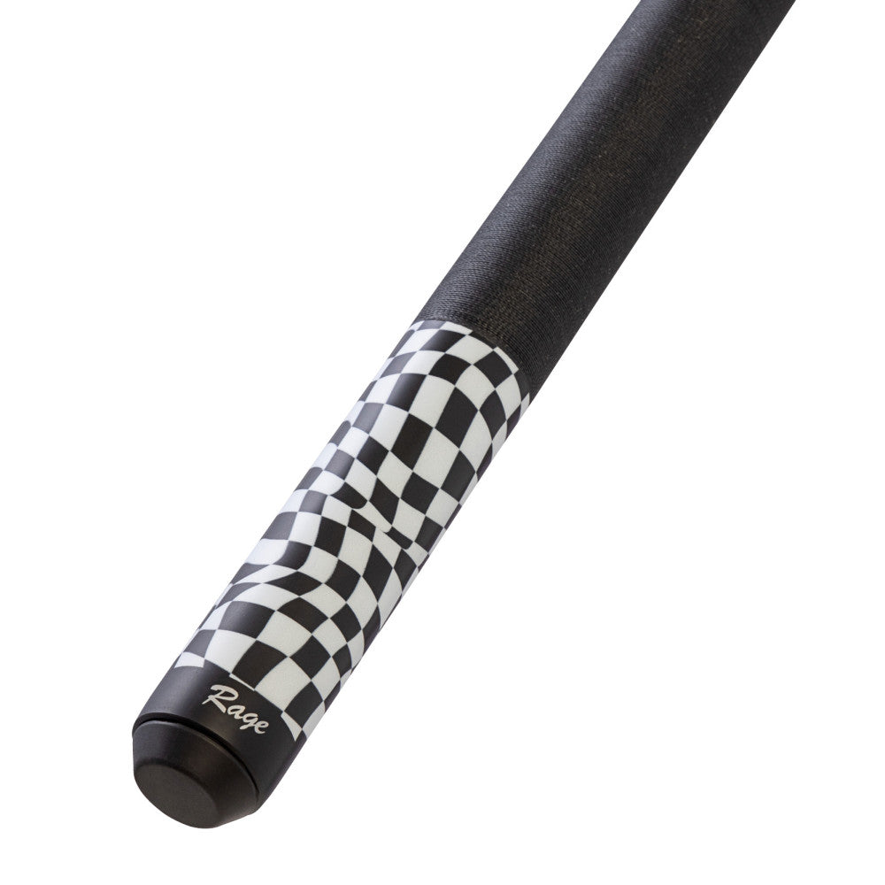 Rage Black Checker Flag Cue with Black Linen Wrap - photo 3