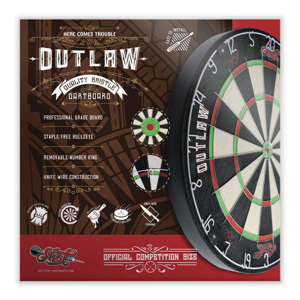 Shot Outlaw Bristle Dartboard - photo 3